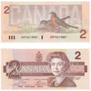 BC-55a 1986 Canada $2 Crow-Bouey, ARP, Almost Uncirculated (AU50)