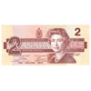 BC-55a 1986 Canada $2 Crow-Bouey, ARU, Almost Uncirculated (AU50)
