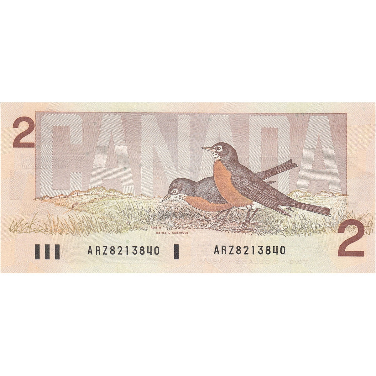 BC-55a 1986 Canada $2 Crow-Bouey, ARZ, Almost Uncirculated (AU50)
