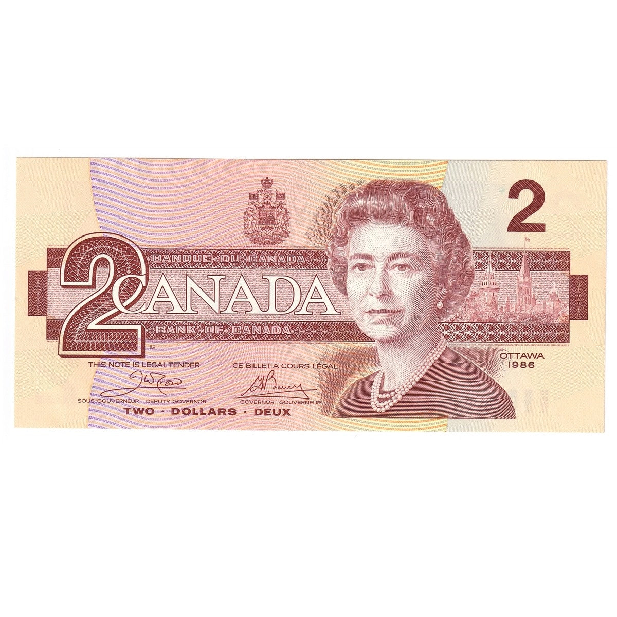 BC-55a 1986 Canada $2 Crow-Bouey, ARZ, Choice Uncirculated (CUNC63)