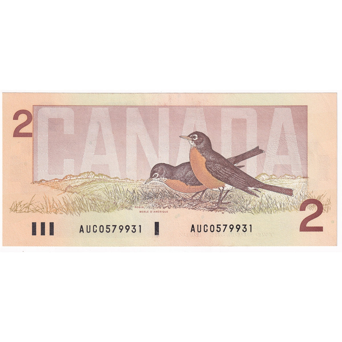 BC-55a 1986 Canada $2 Crow-Bouey, AUC, AU-UNC (AU55)