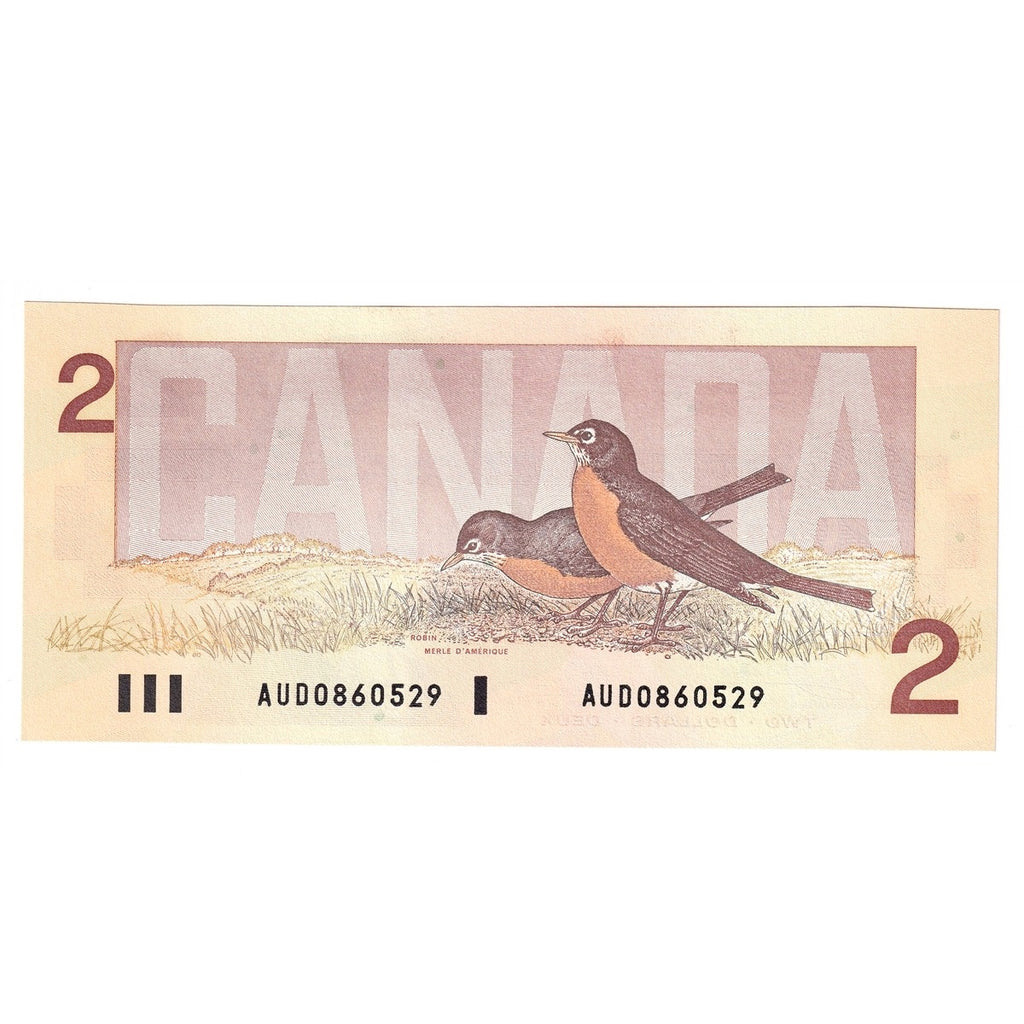 BC-55a 1986 Canada $2 Crow-Bouey, AUD, Choice Uncirculated (CUNC63)