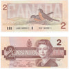 BC-55a 1986 Canada $2 Crow-Bouey, AUE, AU-UNC (AU55)