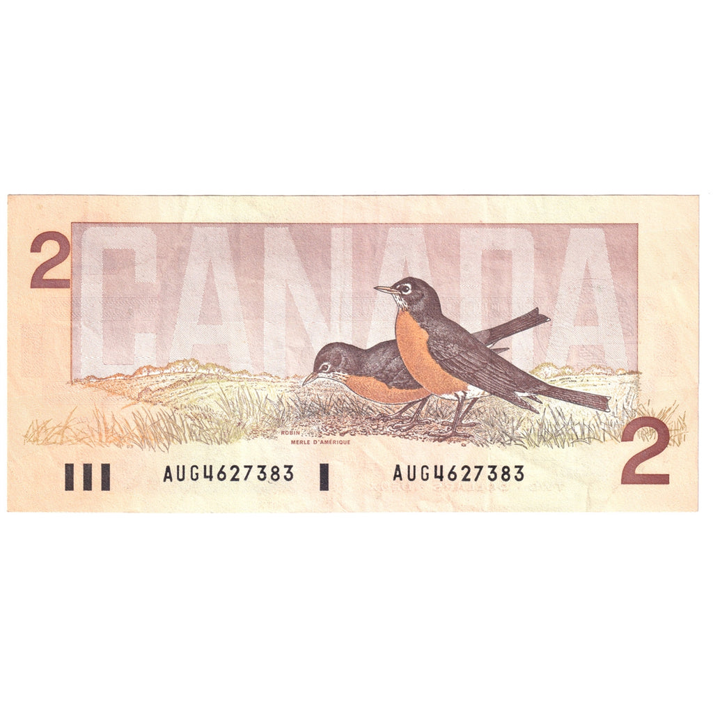 BC-55a 1986 Canada $2 Crow-Bouey, AUG, Very Fine (VF20)