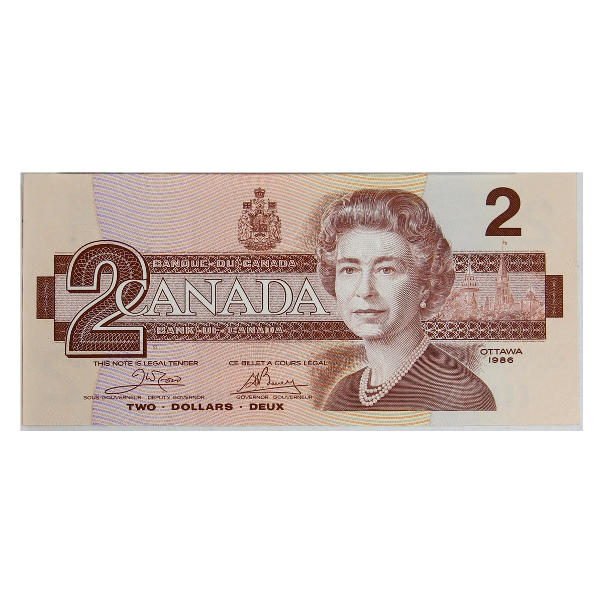 BC-55a 1986 Canada $2 Crow-Bouey, AUK, Extra Fine (EF40)