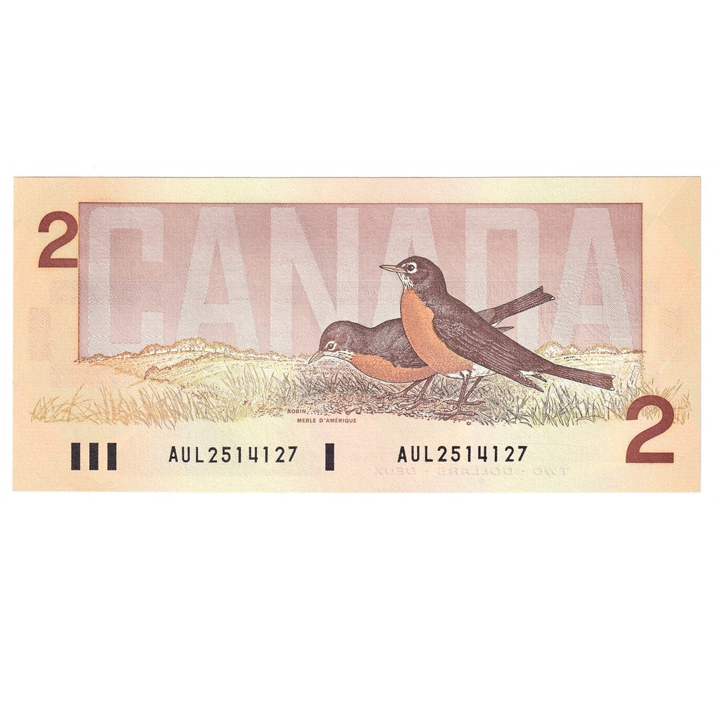 BC-55a 1986 Canada $2 Crow-Bouey, AUL, Uncirculated (MS60)
