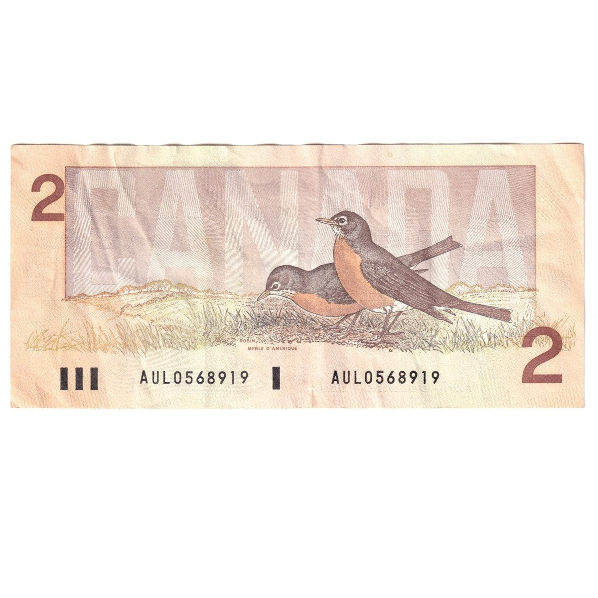 BC-55a 1986 Canada $2 Crow-Bouey, AUL, VF-EF (VF30)