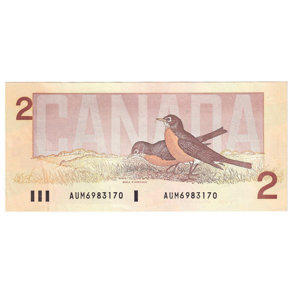 BC-55a 1986 Canada $2 Crow-Bouey, AUM, Almost Uncirculated (AU50)