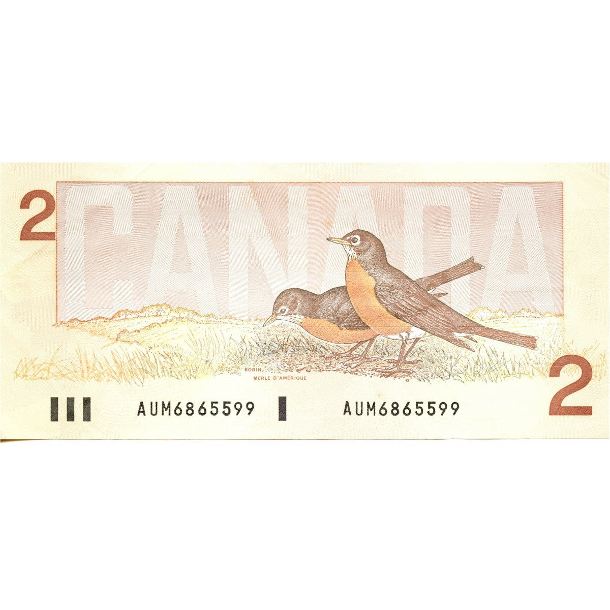 BC-55a 1986 Canada $2 Crow-Bouey, AUM, VF-EF (VF30)