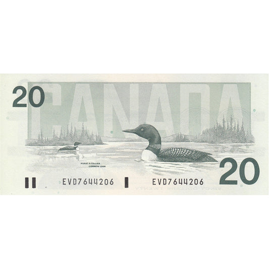 BC-58b 1991 Canada $20 Bonin-Thiessen, EVD, CUNC