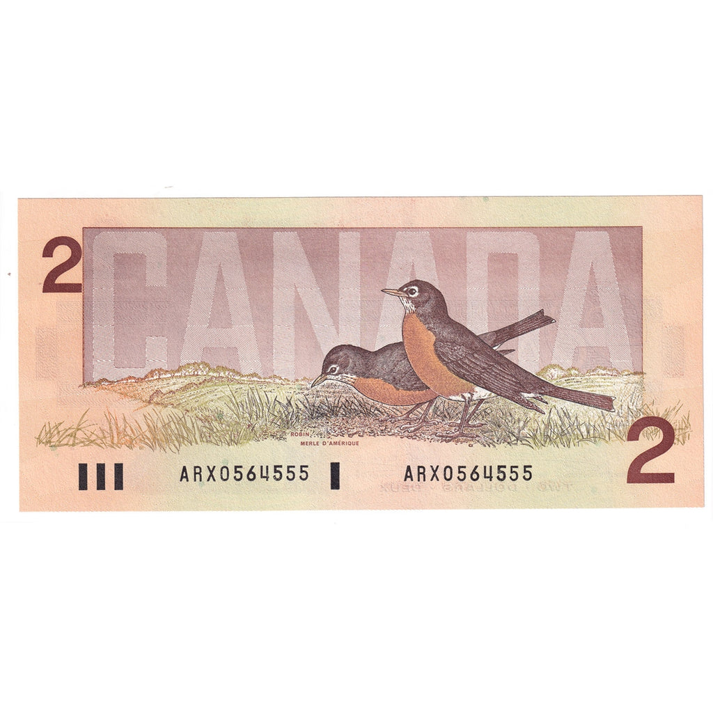 BC-55aA 1986 Canada $2 Crow-Bouey, ARX Below 1.26M, Uncirculated (MS60)