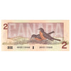 BC-55aA 1986 Canada $2 Crow-Bouey, ARX, Below 1.26M, AU-UNC (AU55)