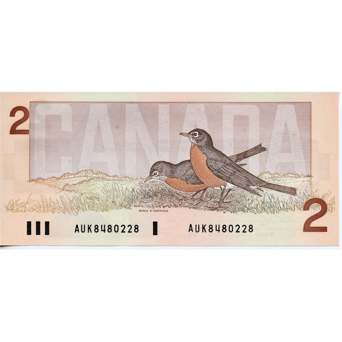 BC-55b 1986 Canada $2 Thiessen-Crow, AUK, AU-UNC (AU55)