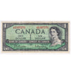 BC-37b-i 1954 Canada $1 Beattie-Rasminsky, U/M without FPN, Very Fine (VF20)