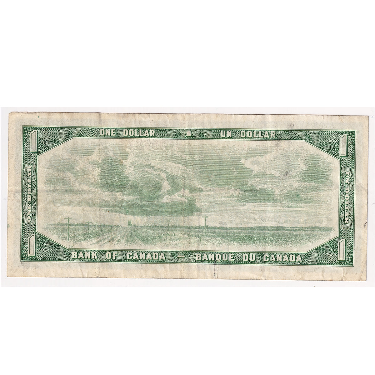 BC-37b-i 1954 Canada $1 Beattie-Rasminsky, U/M without FPN, Very Fine (VF20)