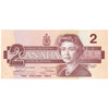 BC-55b 1986 Canada $2 Thiessen-Crow, AUR, AU-UNC (AU55)