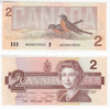 BC-55b 1986 Canada $2 Thiessen-Crow, AUU, Almost Uncirculated (AU50)