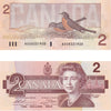 BC-55b 1986 Canada $2 Thiessen-Crow, AUU, AU-UNC (AU55)