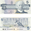 BC-56a-i 1986 Canada $5 Crow-Bouey, EOL, Choice Uncirculated (CUNC63)