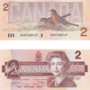 BC-55b 1986 Canada $2 Thiessen-Crow, AUV, Almost Uncirculated (AU50)