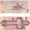 BC-55b 1986 Canada $2 Thiessen-Crow, AUV, AU-UNC (AU55)