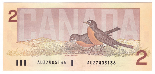 BC-55b 1986 Canada $2 Thiessen-Crow, AUZ, Uncirculated (UNC60)