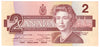 BC-55b 1986 Canada $2 Thiessen-Crow, BBE, Almost Uncirculated (AU50)
