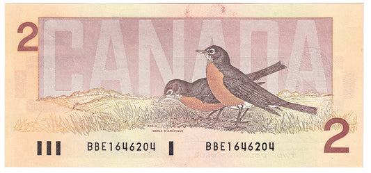 BC-55b 1986 Canada $2 Thiessen-Crow, BBE, Uncirculated (UNC60)