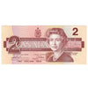 BC-55b 1986 Canada $2 Thiessen-Crow, BBG, Almost Uncirculated (AU50)