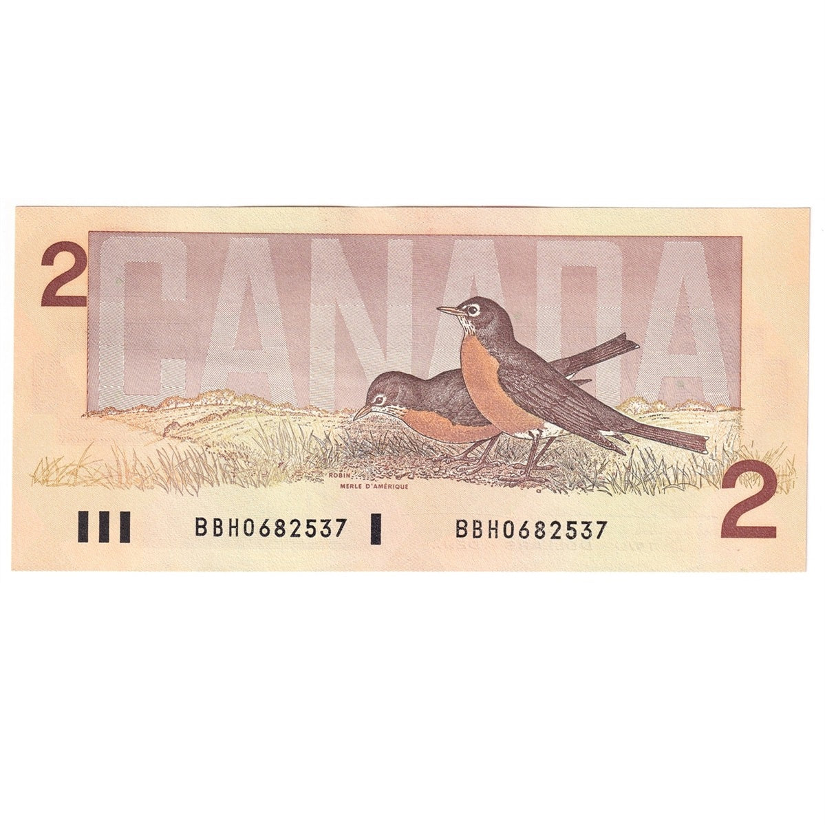BC-55b 1986 Canada $2 Thiessen-Crow, BBH, Almost Uncirculated (AU50)