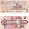 BC-55b 1986 Canada $2 Thiessen-Crow, BBP Large B's, Uncirculated (MS60)