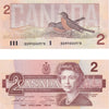 BC-55b 1986 Canada $2 Thiessen-Crow, BBM, Almost Uncirculated (AU50)