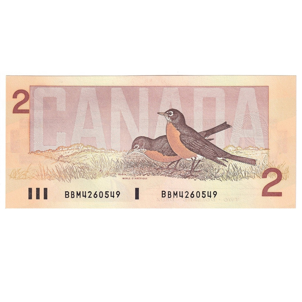 BC-55b 1986 Canada $2 Thiessen-Crow, BBM, Choice Uncirculated (CUNC63)