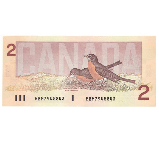 BC-55b 1986 Canada $2 Thiessen-Crow, BBM, Uncirculated (UNC60)