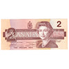 BC-55b 1986 Canada $2 Thiessen-Crow, BBP, Large Bs, AU-UNC (AU55)