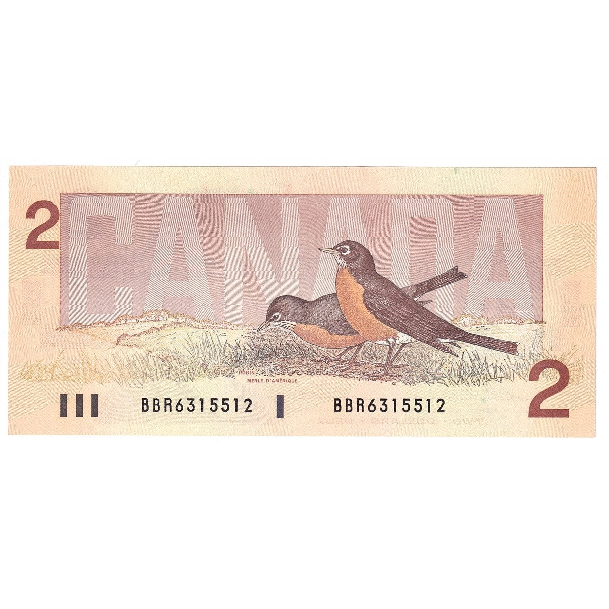 BC-55b 1986 Canada $2 Thiessen-Crow, BBR, Uncirculated (MS60)