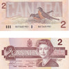 BC-55b 1986 Canada $2 Thiessen-Crow, BGF, AU-UNC (AU55)