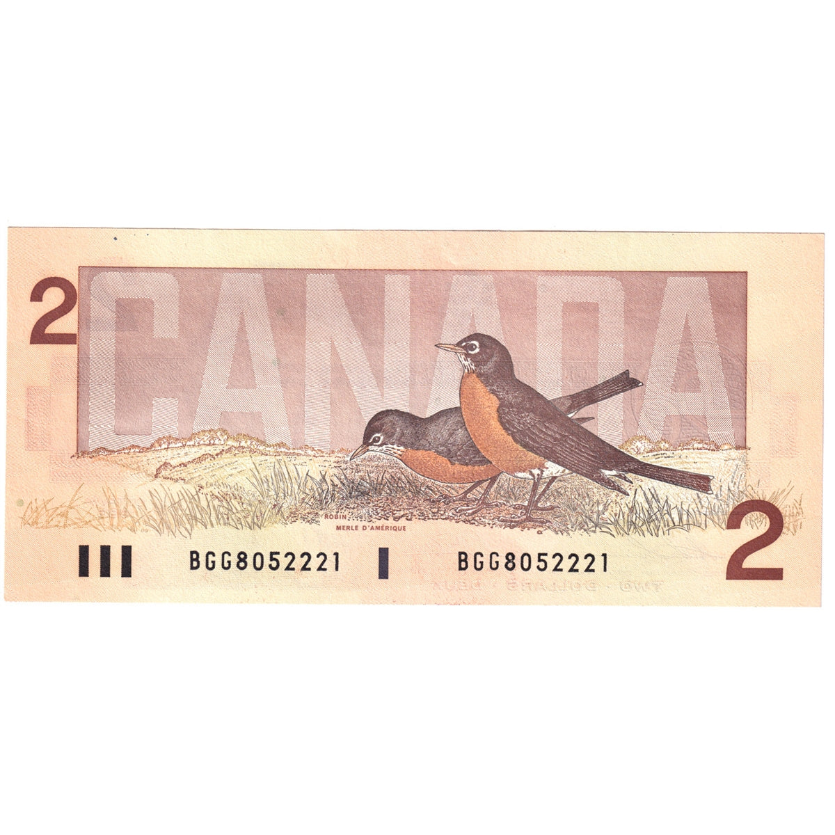 BC-55b 1986 Canada $2 Thiessen-Crow, BGG, AU-UNC (AU55)