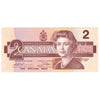 BC-55b 1986 Canada $2 Thiessen-Crow, BGR, Large/Small B's, AU-UNC (AU55)