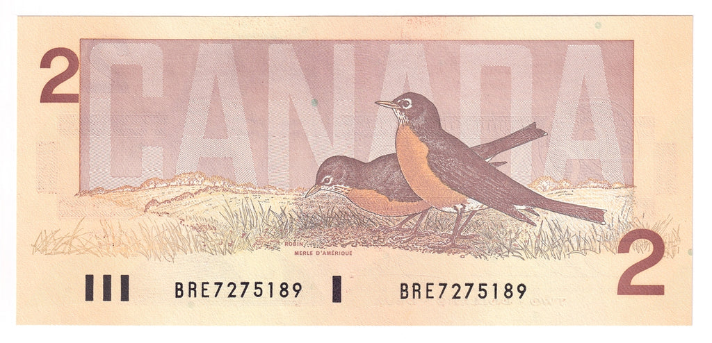 BC-55b 1986 Canada $2 Thiessen-Crow, BRE, Choice Uncirculated (CUNC63)