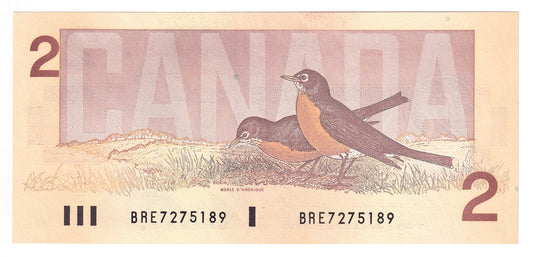 BC-55b 1986 Canada $2 Thiessen-Crow, BRE, Choice Uncirculated (CUNC63)