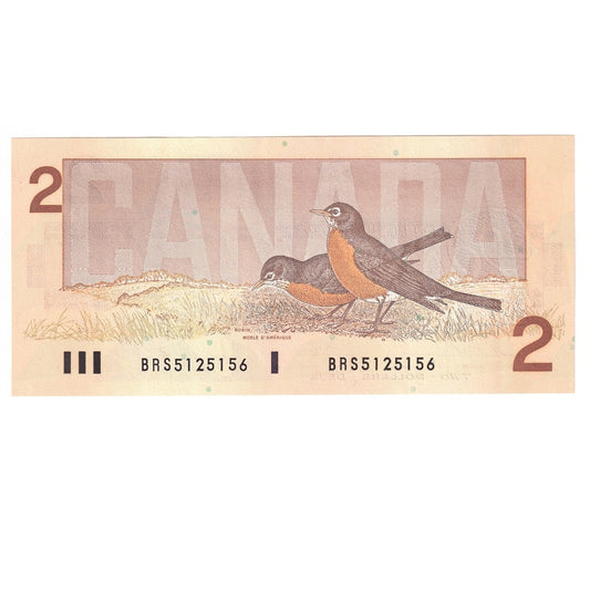 BC-55b 1986 Canada $2 Thiessen-Crow, BRS, Uncirculated (UNC60)