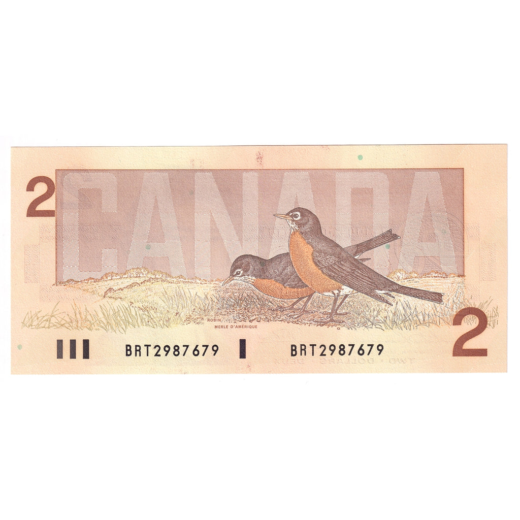 BC-55b 1986 Canada $2 Thiessen-Crow, BRT, Uncirculated (MS60)