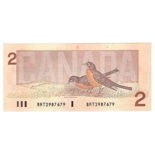BC-55b 1986 Canada $2 Thiessen-Crow, BRT, Uncirculated (UNC60)