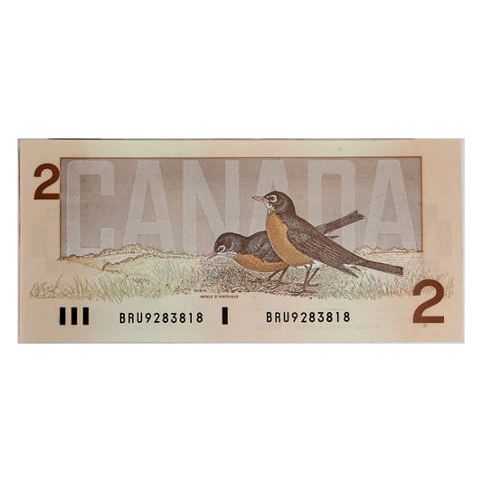 BC-55b 1986 Canada $2 Thiessen-Crow, BRU, Uncirculated (UNC60)