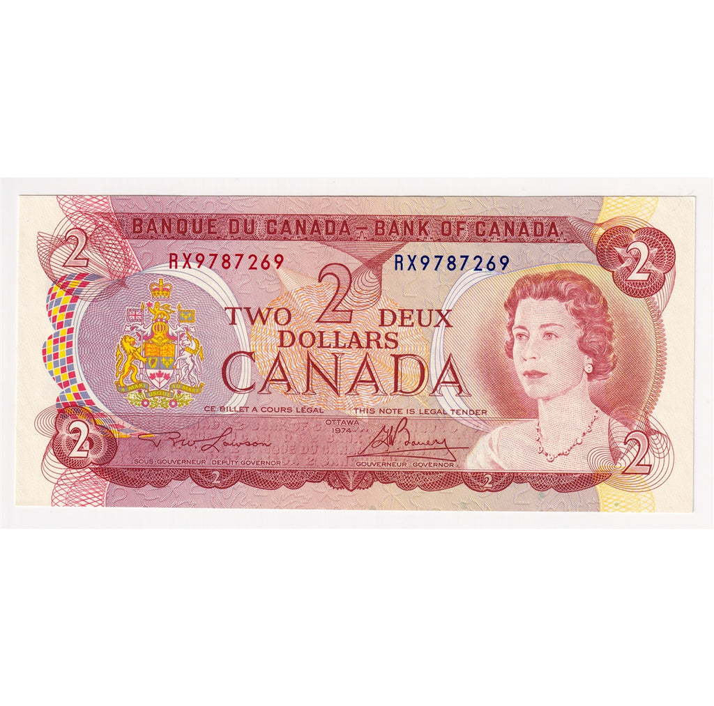 BC-47a 1974 Canada $2 Lawson-Bouey, RX, Uncirculated (MS60)