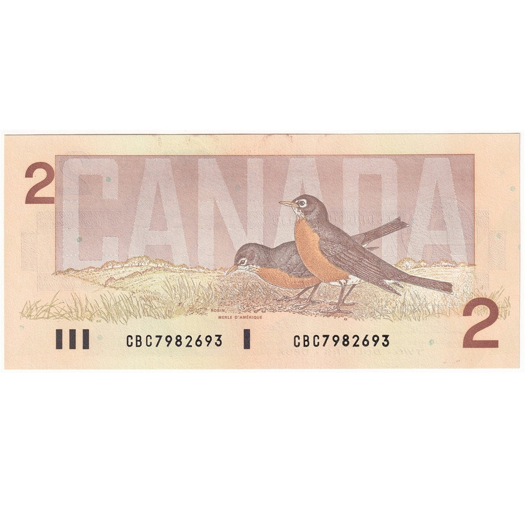 BC-55b 1986 Canada $2 Thiessen-Crow, CBC, Choice Uncirculated (CUNC63)