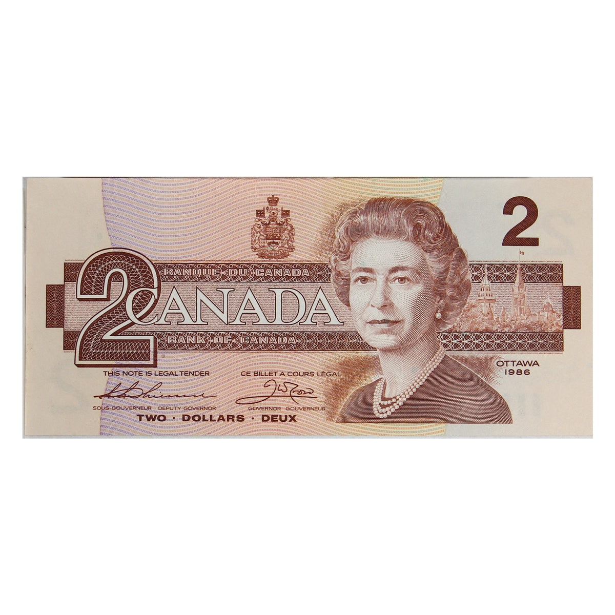 BC-55b 1986 Canada $2 Thiessen-Crow, CBC, Uncirculated (MS60)