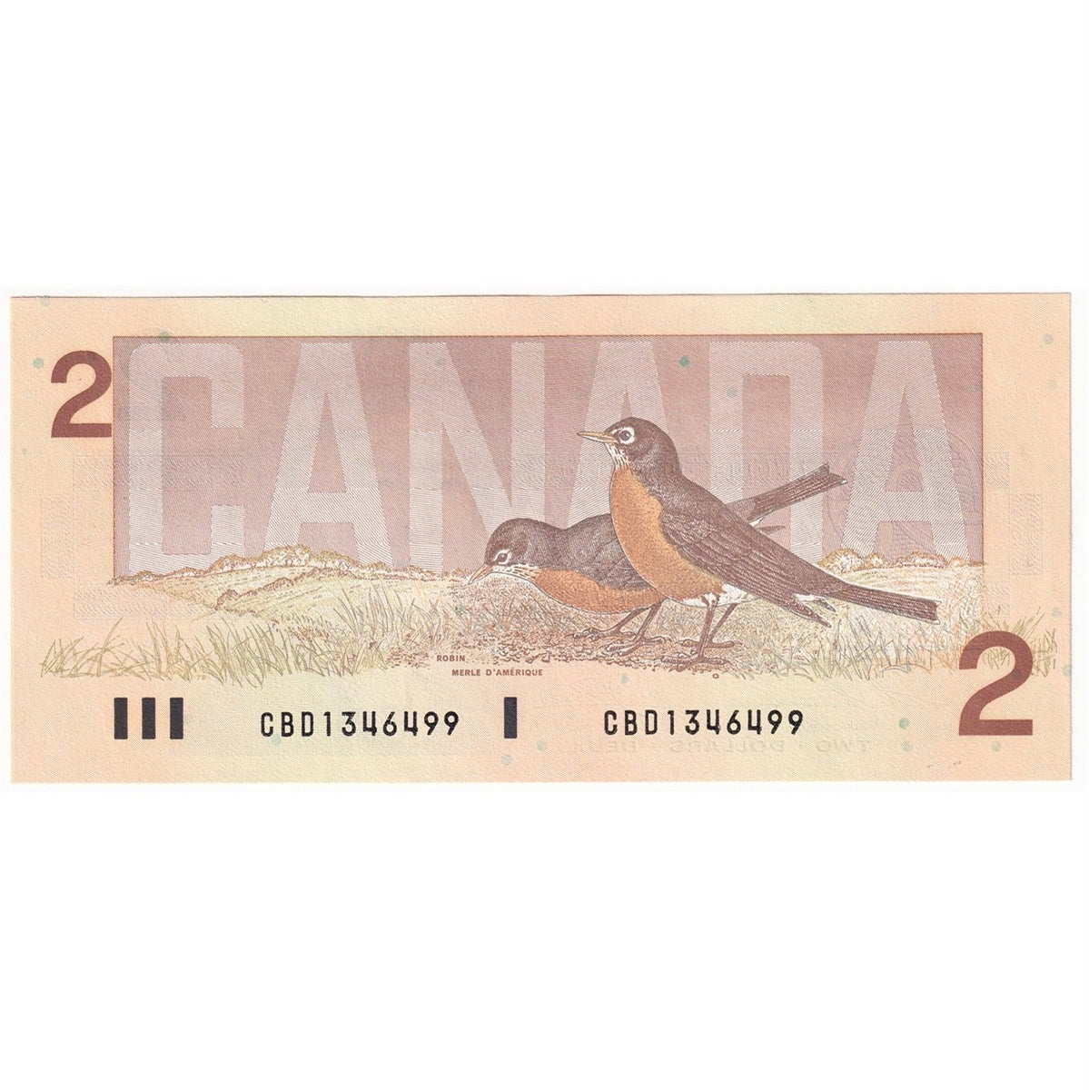 BC-55b 1986 Canada $2 Thiessen-Crow, CBD, Choice Uncirculated (CUNC63)