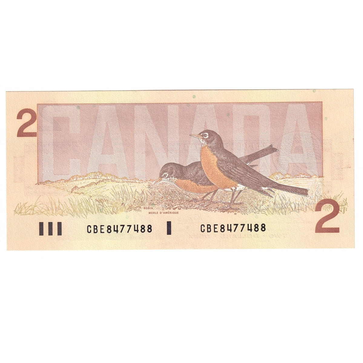 BC-55b 1986 Canada $2 Thiessen-Crow, CBE, Choice Uncirculated (CUNC63)